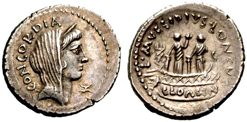 mussidia roman coin denarius